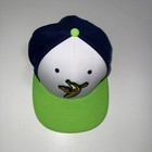 Savannah Bananas Baseball Cap Hat Adult Size L Stretch Yellow Navy White Zephyr