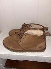 Ugg Neumel Men s Chukka Boots Size 13 Chestnut Brown Suede Sheepskin Lined