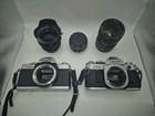 Vintage 35mm Slr Camera Lot Canon Ae-1 Minolta Xg1   Tokina Sigma Vivitar Lens