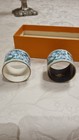 Napkin Ring M  tal   maill   Herm  s Paris  fleurs De Lotus  Austria enamel