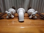 Antique Standard Porcelain Faucet Cross Knob Escutcheon Spout Brackets  1930s