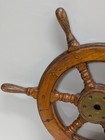 Antique Wood Brass Ship Boat Vintage Nautical 23    Steering Wheel Old Weathered