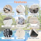Outdoor Sunbed With Colorful Pillows  Wicker Patio Daybed Cushions  Tent Shape