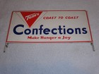 Vintage Tom s Coast To Coast Peanuts   Confections 16 5  Metal Lance Candy Sign 