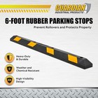 Guardian Parking Stop  6ft Rubber Curb W mounting Holes  Black yellow  open Box 