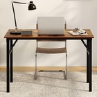 Computer Desk 47 2 Folding Heavy Duty Laptop Table Rustic Brown Need 001 Office