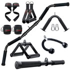 Cable Attachments For Home Gym - Triceps   Lat Pull Down Accessories  Weight Tra