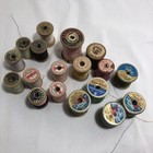 J   P Coats Vintage Wooden   Plastic Thread Spools Lot Of 18