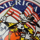 Vintage American Gasoline Porcelain Sign - Mickey Disney Gas Pump Plate Sign