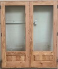 Rustic Reclaimed Lumber Double Door With Glass You Choose Dimensions Solid Wood