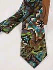 Vtg The Fantasies Of Ichabod Arp Hawaiian Tiki Mod Barkcloth Mens Necktie tie