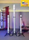 1 144 Spacex F9 Fh Falcon Heavy Rocket 3d Model Set Movable Tripod Painted