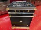 27 9 16    Lacanche Dual Fuel Lp Range Lcf731e Black With Brass  used 