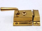 Antique Cabinet Door Latch Handle Screen Door Brass Lock Old Vintage Hardware