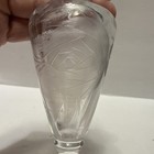 Antique Vintage Victorian Etched Glass Perfume Bottle W  Original Stopper