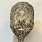 Antique Vintage Victorian Silver Plated Vanity Hairbrush Embossed Floral 8 