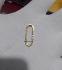 14k Solid Gold Oval Diamond Enhancer Charm Lock handmade Lock Jewelry gift