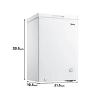 Midea Mrc04m3aww  White 3 5 Cubic Ft  Mini Freezer  Energy-efficient  Low Noise
