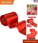 4 Inch X 22yards Wide Red Satin Ribbon Solid Fabric Large Ribbon For Cutting    