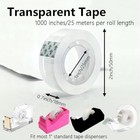 Clear Transparent Tape Rolls 3 4  X 1000  Dispenser Refill 12 Tape Rolls Scotch