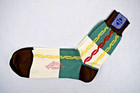 Vintage Socks Fine Hose 40s 50s Deco Mod Argyle Chain 9 5  X 8 5  Nwt