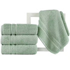 4-piece Light Green Cotton Hand Towels