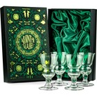 Vintage Crystal Absinthe Glasses Set Of 4   Short Stemmed 6 5 Oz Goblets For Sam