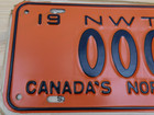 Vintage Original 1963 Nwt Northwest Territories Canada Sample License Plate  000