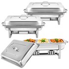 1 2 4 6 8 Pack Chafing Dish For Buffet  8qt Chafer With 1 3 Size Pan