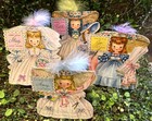 Little Women 1949 Hallmark Paper Doll Cards  Complete Used Vintage Good Set Of 4
