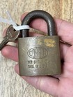 Vintage Antique Corbin Padlock Lock With Key