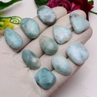 Set Of 10 Pcs Natural Larimar 19mm-24mm Cabochon Untreated Loose Gemstones Lot