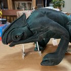 Folkmanis Chameleon 19  Hand Puppet Plush Lizard Iguana Shimmer Green Stuffed