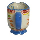 Temp Tations By Tara Creamer Floral Lace Blue Ceramic Pitcher 10oz Kitchenware