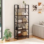 5 Tier Bookshelf  Classically Home Office Bookcase Shelf Storage Organizer