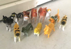 Lot 12 Vintage Plastic Rubber Miniature Dog Toy Figures Hong Kong