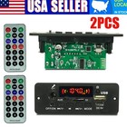 2pcs Dc5v Player Amplifier Bluetooth Mp3 Decoder Board Car Music Player Fm Radio