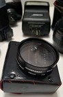 Vintage Camera Accessories Lens Caps Flash Thyristor Acme Storage Bags Cases Lot