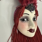 Unique Creations Small Red Haired Lady Face Mask Wall Hanging Decor Beauty