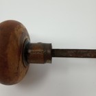 Antique   Vintage Bardsley Wooden Door Knobs   Doorknobs - Brass Bases   Spindle