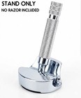 Chrome Stainless Safety Razor Storage Stand For Merkur Muhle Rockwell Parker Dov