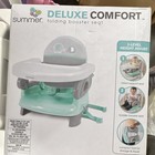 Summer Deluxe Comfort Folding Booster Seat 2-level Height Adjust Portable Gray