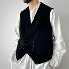 Early 20th Century Antique 1900s French    belle Jardiniere     Velour Gilet Vest