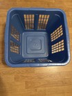Vtg 1987 Rubbermaid Square 3 4 Bushel Laundry Basket 2972 Slate Blue Made In Usa