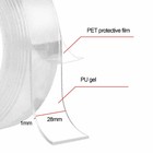 16ft Nano Tape Heavy Duty Double Sided Tape Reusable Strong Adhesive Mounting 