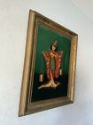 Captivating Antique Modern Art Figurative Woman Oil Painting Vintage Asian 1950s