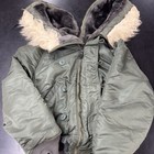 U s  Air Force N-2b Jacket  Flying Mans Heavy Attached Hood Size Medium