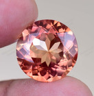 Flawless Natural Padparadscha Sapphire 20 00 Ct Round Certified Loose Gemstone