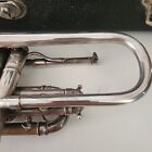 Trumpet Conn Elkhart Cornet Antique The Martin Band Instrument Co  Silver Plate