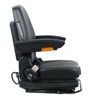 Forklift tractor Suspension Replacement Seat W adjustable Armrest  Black  Tskl10